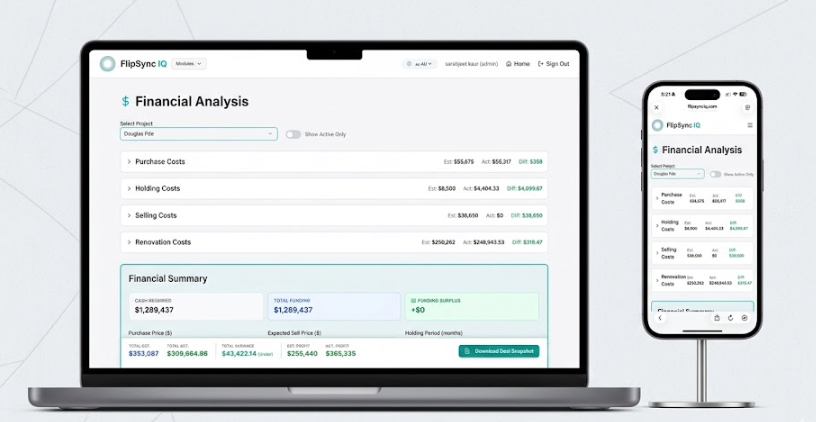 FlipSync IQ Financial Analysis Dashboard