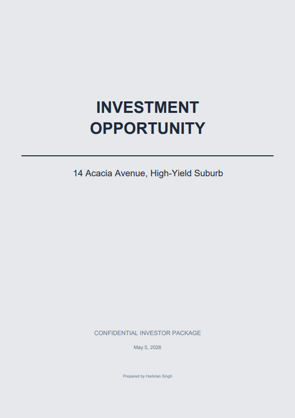 Investor Report Page 1