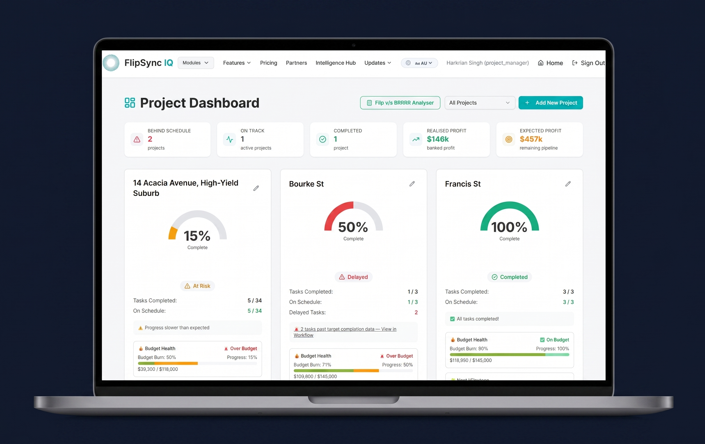 FlipSync IQ Project Dashboard